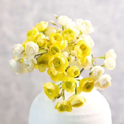 Prodotto Bouquet di ranuncoli artificiali per la decorazione primaverile della casa, 32 cm, 5 pezzi