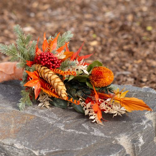 Prodotto Fiori artificiali, Banksia, Proteaceae Arancione L58cm H6cm 3 pezzi