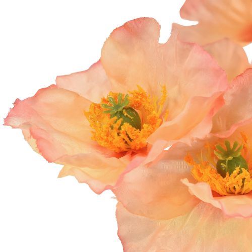 Prodotto Fiori artificiali decorazione di fiori di papavero artificiale 35 cm mazzo 3 pezzi
