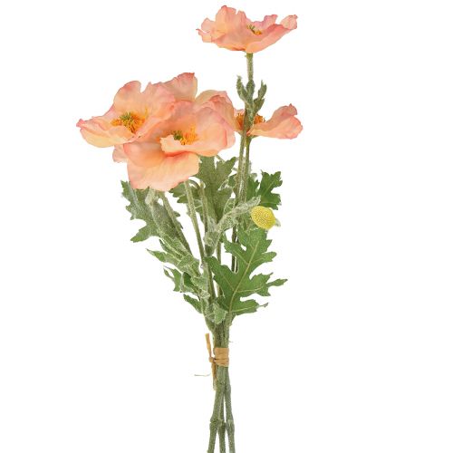 Prodotto Fiori artificiali decorazione di fiori di papavero artificiale 35 cm mazzo 3 pezzi