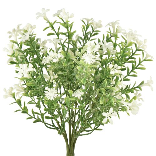 Fiori artificiali bianchi Bouquet di fiori artificiali pianta di ghiaccio bianca 26 cm