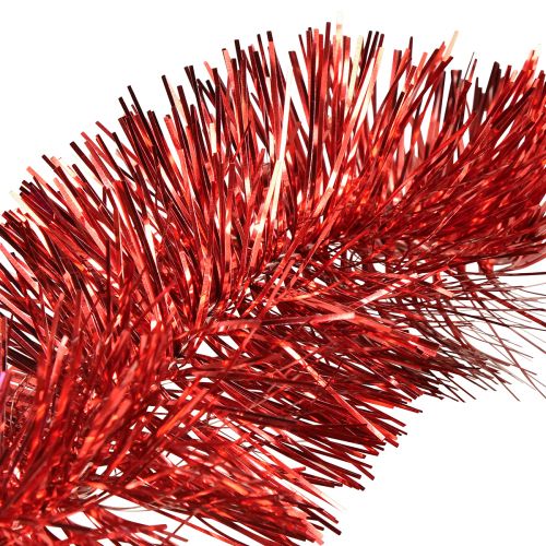 Prodotto Ghirlanda festosa di orpelli rossi 270 cm - Brillante e vivace, perfetta per decorazioni natalizie e festive
