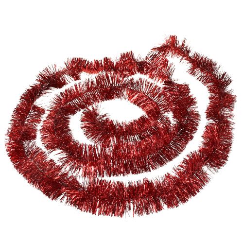 Prodotto Ghirlanda festosa di orpelli rossi 270 cm - Brillante e vivace, perfetta per decorazioni natalizie e festive