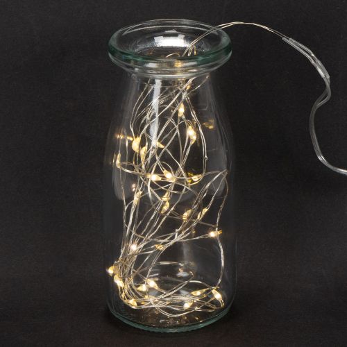 Luci a stringa a LED per interni, alimentate a batteria, luce bianca calda, 30 LED, 3 m, 6 pezzi | Floristik24.it