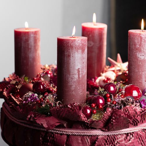 Floristik24 Rami di bacche rosse brillanti – Ideali per decorazioni festive, 30 cm – Set di 6