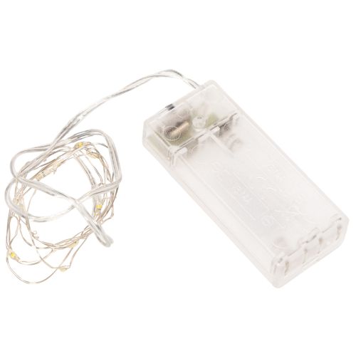 Luci decorative a batteria per interni, luce bianca calda, 10 LED, lunghezza 1 m, 6 pezzi