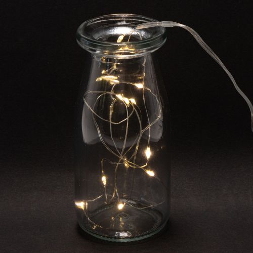 Luci decorative a batteria per interni, luce bianca calda, 10 LED, lunghezza 1 m, 6 pezzi | Floristik24.it