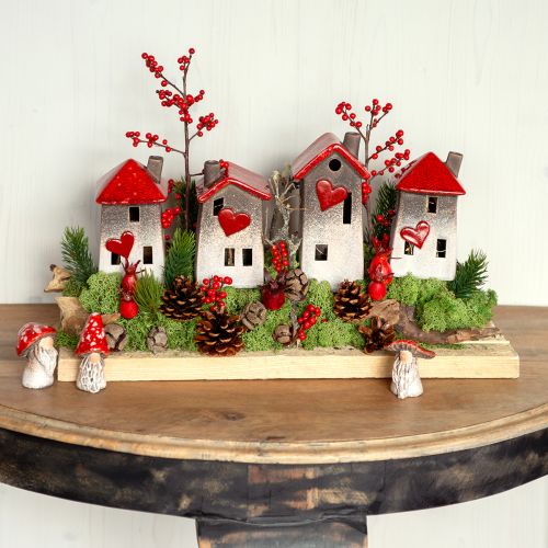 Prodotto Figure del fungo gnomo delle fiabe – rosso con punti bianchi, 7,5 cm – decorazione magica per il giardino e la casa – 6 pezzi