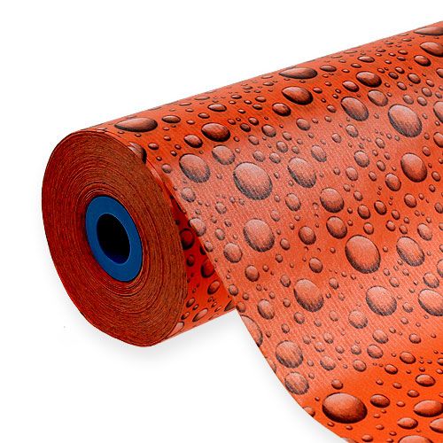 Floristik24 Polsino di carta con motivo arancione 25 cm 100 m