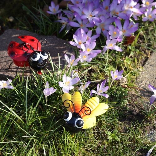 Prodotto Decorazione in metallo a forma di coccinella con magnete assortiti 9,5 cm 2 pezzi