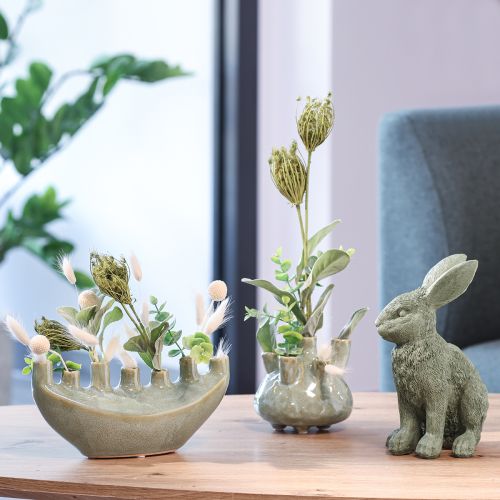 Prodotto Vaso decorativo marittimo Coral Design verde chiaro Ø14,5cm H14cm