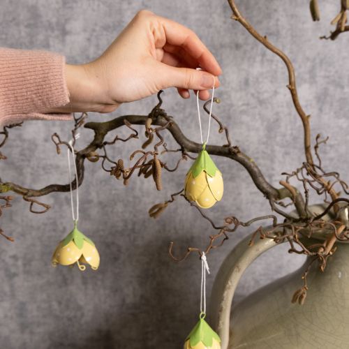 Prodotto Fiore in metallo da appendere per decorazioni romantiche da interni ed esterni, 6 cm, 6 pezzi