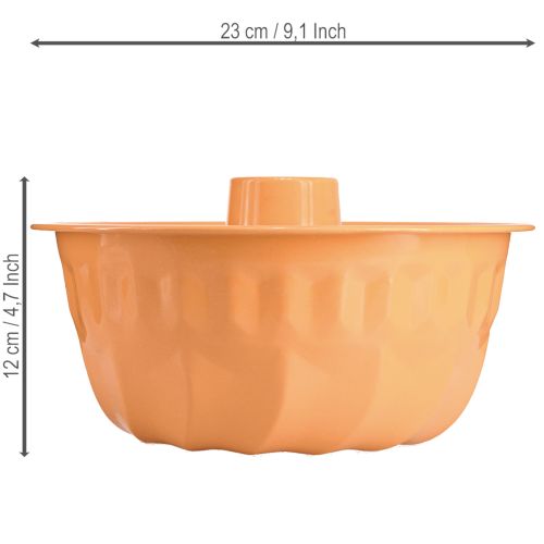 Prodotto Stampo decorativo in metallo per torta Bundt, colore arancione, Ø23cm H12cm