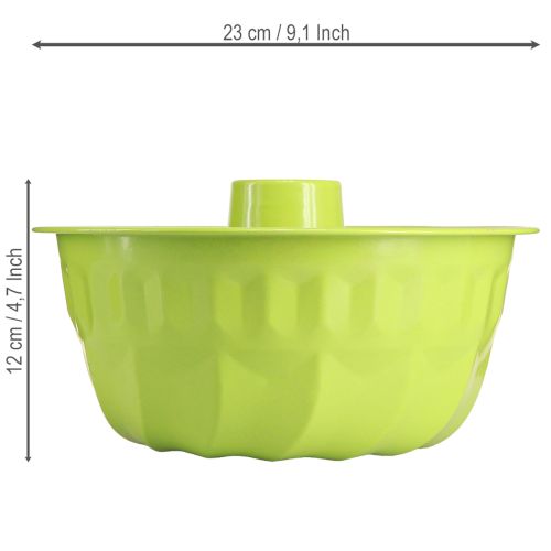 Prodotto Stampo decorativo in metallo per ciambella, verde mela, Ø23cm H12cm