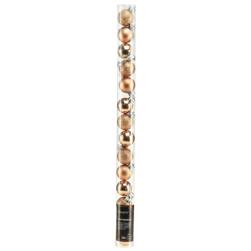 Prodotto Mini palline per albero di Natale in bronzo infrangibile Ø3cm H3,5cm 14 pezzi