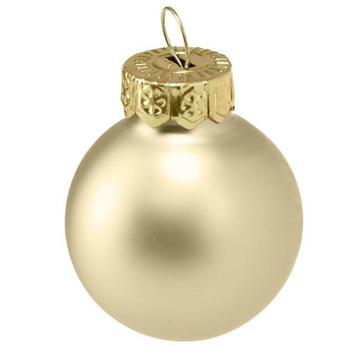Floristik24 Mini palline per albero di Natale palline per albero di vetro perlate Ø2,5 cm 22 pz