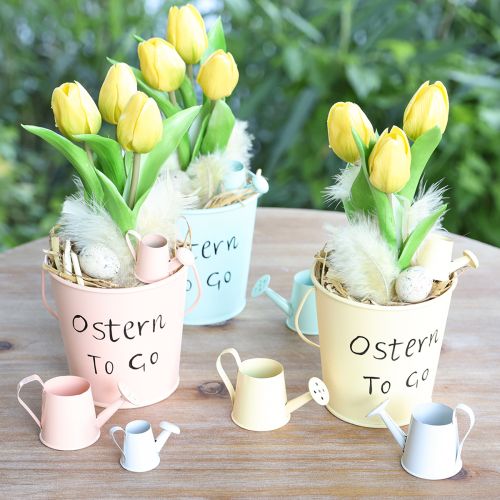 Prodotto Mini annaffiatoio decorazione in metallo primavera 4 colori 5cm 8 pezzi