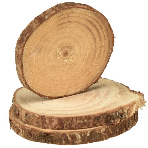 Prodotto Mini dischi di legno decorativi per alberi naturali Ø5-7cm