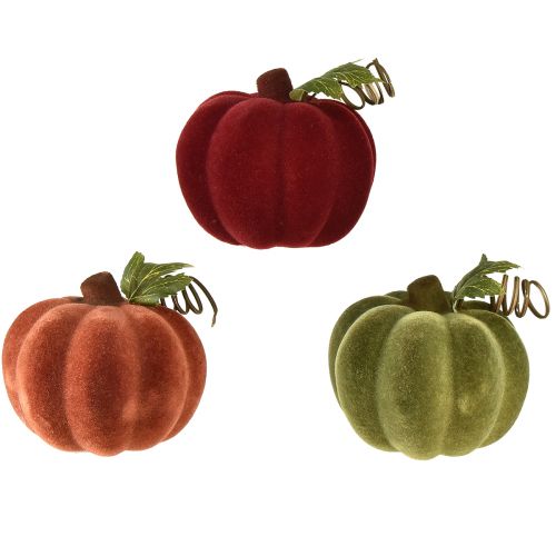 Prodotto Mini decorazione zucca floccata – assortita nei colori autunnali 9,5 cm 3 pz