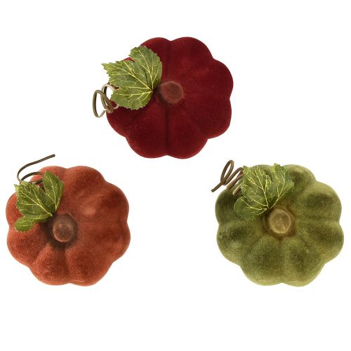 Prodotto Mini decorazione zucca floccata – assortita nei colori autunnali 9,5 cm 3 pz