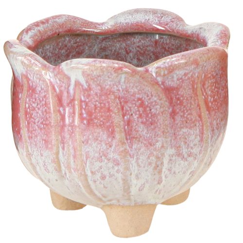 Mini vaso in ceramica fioriera assortiti Ø8cm H7cm 3pz