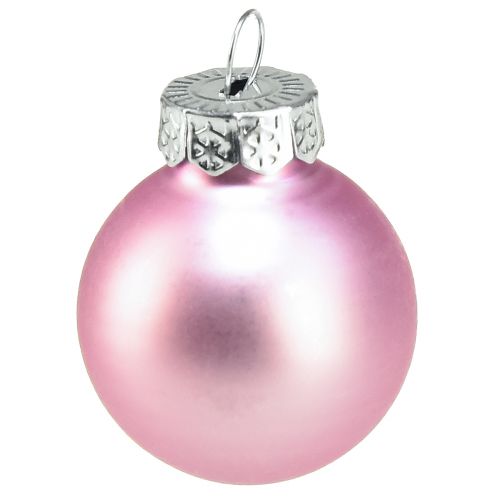 Prodotto Mini palline per albero di Natale in vetro viola chiaro Ø2,5 cm 22 pz
