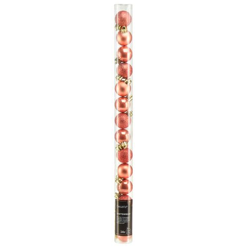 Prodotto Mini palline per albero di Natale arancioni infrangibili Ø3cm 14pz