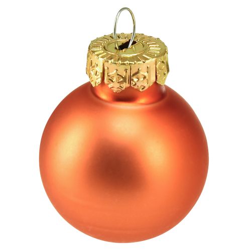 Prodotto Mini palline di Natale zucca arancione in vetro Ø2,5 cm 22 pz