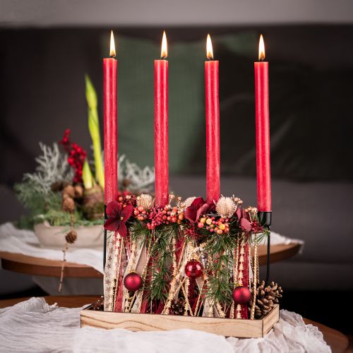 Prodotto Mini palline di Natale rosse in vero vetro Ø3cm 9 pz