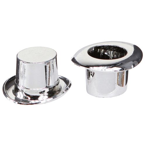 Floristik24 Mini cilindro, decorazione a dispersione di Capodanno, decorazione da tavola per Capodanno argento H2,5 cm L5 cm 9 pezzi