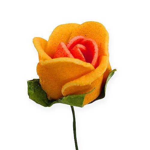Prodotto Mini rose in schiuma Ø 1,5 cm giallo 72 pezzi