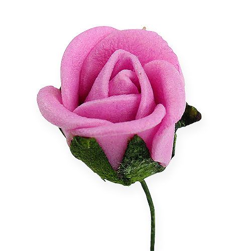 Floristik24 Mini rose in schiuma Ø 1,5 cm viola chiaro 72 pz