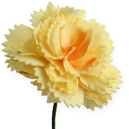 Floristik24 Decorazione artificiale garofano giallo 6 pezzi