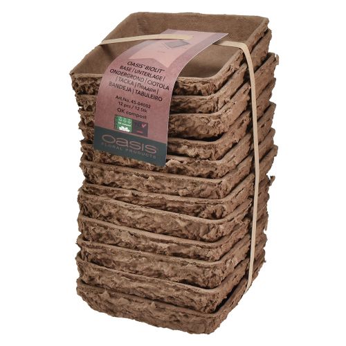 Prodotto Sottofondo Oasis Biolit ½ mattone floreale in schiuma 13×13×2 cm 12 pz