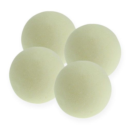 Floristik24 Palline di schiuma crema 9 cm 4 pezzi