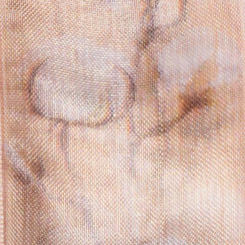 Prodotto Nastro in organza, fiori di cotone, nastro decorativo, rosa, 40 mm, 15 m