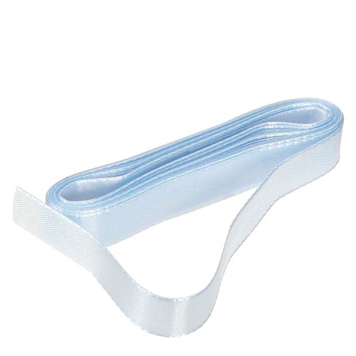 Floristik24 Nastro decorativo nastro regalo nastro azzurro nastro blu cimosa 15mm 3m 10 pz