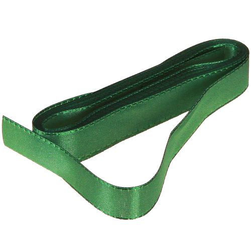 Floristik24 Nastro decorativo verde nastro regalo orlato verde scuro 15 mm 3 m x 10 pezzi