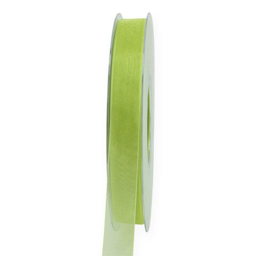 Nastro in organza verde chiaro 15mm 50m