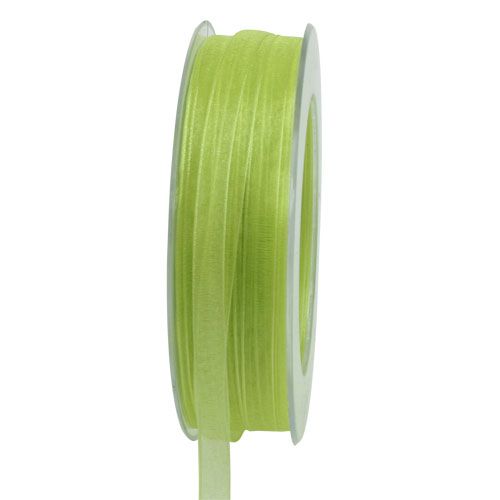 Nastro in organza con cimosa 50m verde chiaro