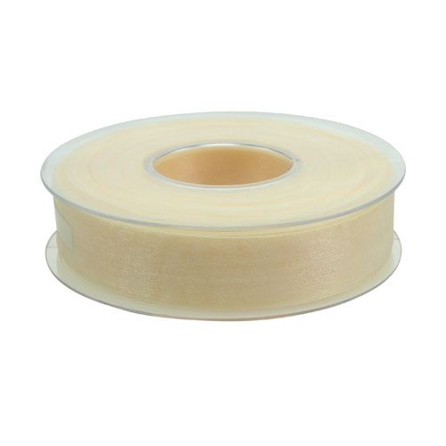 Prodotto Nastro in organza con cimosa 2,5cm 50m panna