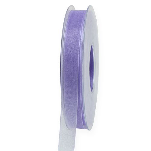 Prodotto Nastro in organza nastro regalo nastro viola cimosa 15mm 50m