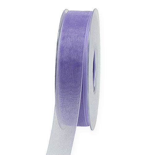 Floristik24 Nastro in organza nastro regalo nastro viola cimosa 25mm 50m