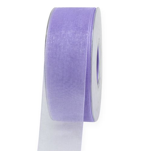 Floristik24 Nastro in organza con cimosa 40mm 50m viola chiaro