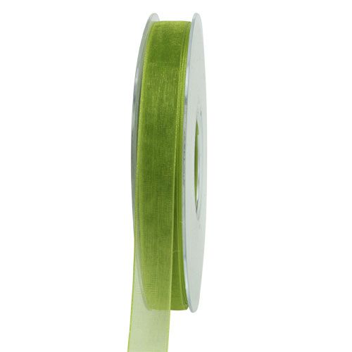 Prodotto Nastro in organza nastro regalo verde bordo intrecciato verde oliva 15mm 50m