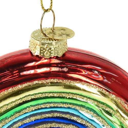 Floristik24 Ornamento arcobaleno in vetro: decorazione festosa per l&#39;albero di Natale con colori brillanti