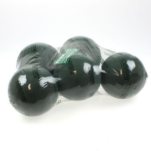 Prodotto Sfera di gommapiuma floreale piccola verde Ø12cm 5pz