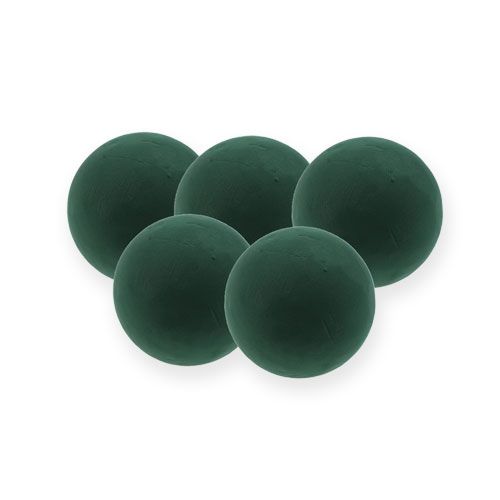 Prodotto Palline floreali in schiuma mini verde scuro Ø9cm 10 pz