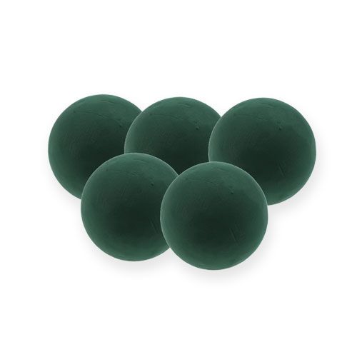 Floristik24 Sfera in schiuma floreale mini verde scuro Ø9cm 10p