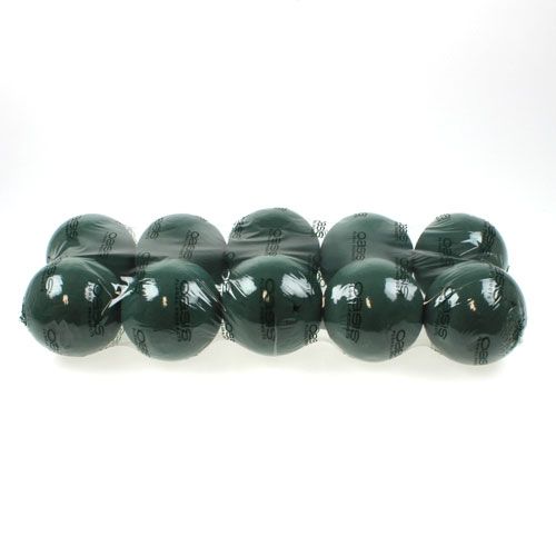 Prodotto Palline floreali in schiuma mini verde scuro Ø9cm 10 pz